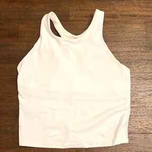 Athleta Girl white tank with built in sports bra
